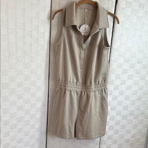 Anabress Beige Sleeveless Jumpsuit